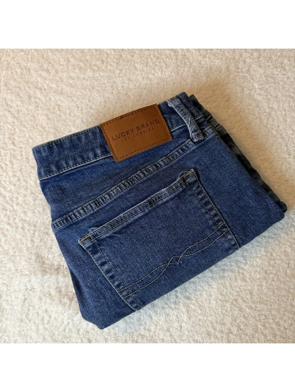 Lucky Brand The Roll Up Women’s Size 12/31 Denim Jean Shorts Blue Stretch